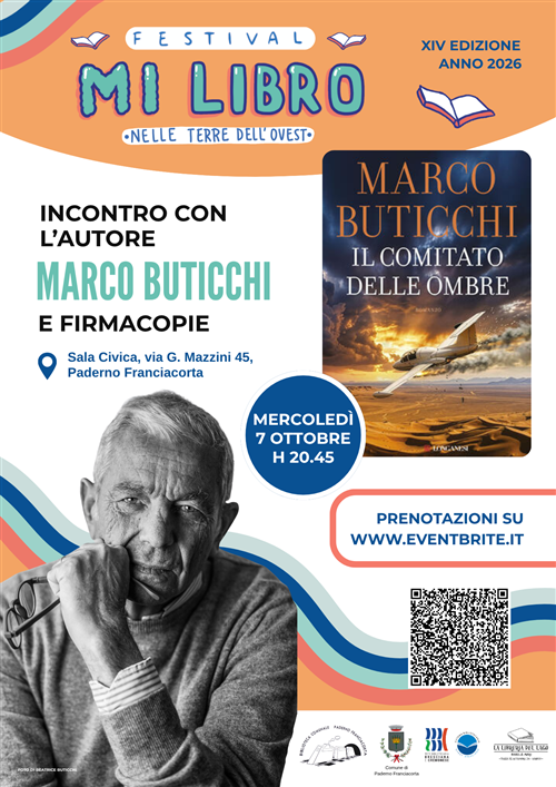 Incontro con l'autore Marco Buticchi e presentazione del libro "Il Comitato delle Ombre" â€“ Festival "Mi Libro" 2026