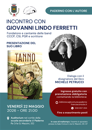 Paderno con l'autore: Giovanni Lindo Ferretti