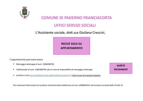 Ufficio Servizi Sociali